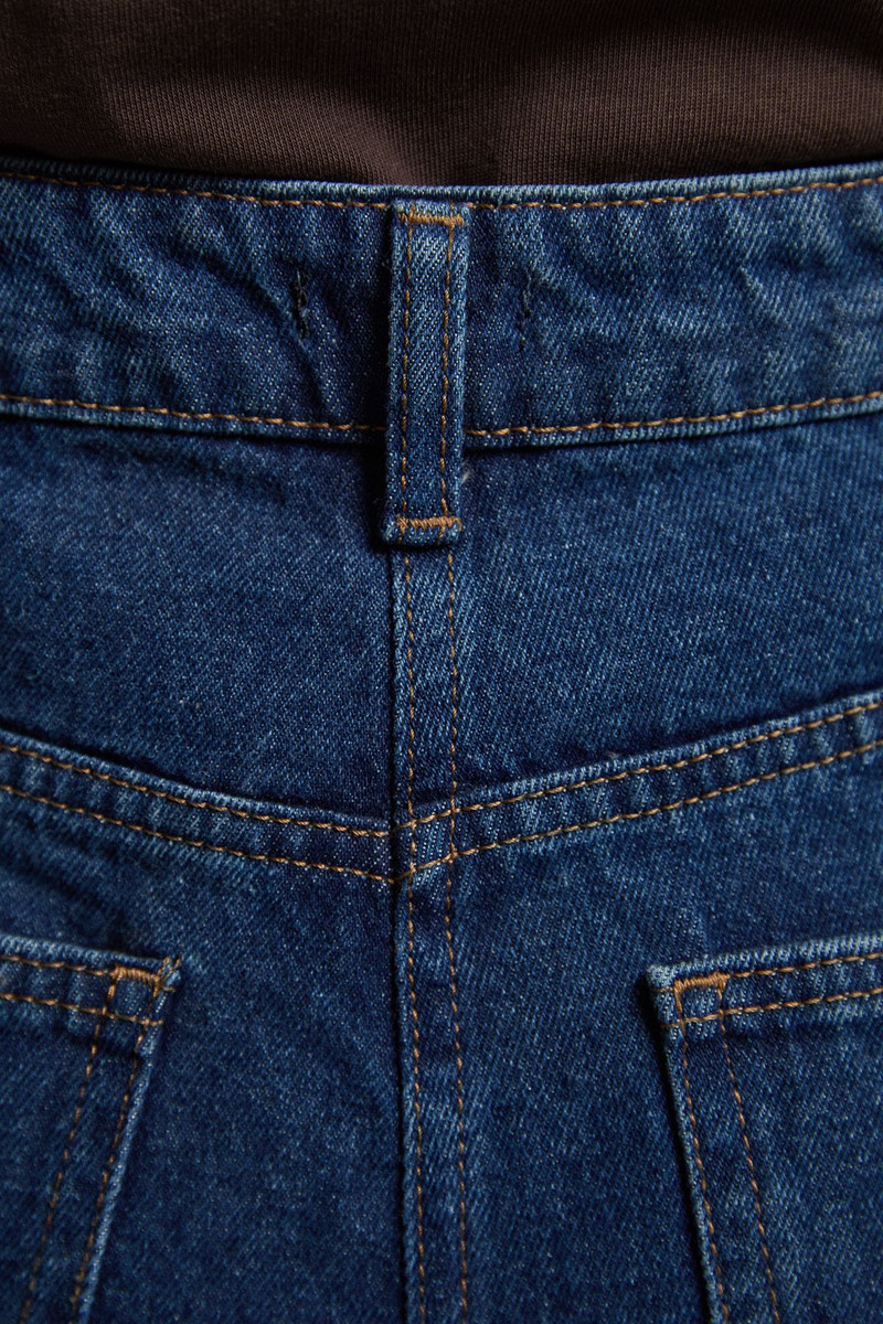 Denim High Waist Straight Leg Jean 3