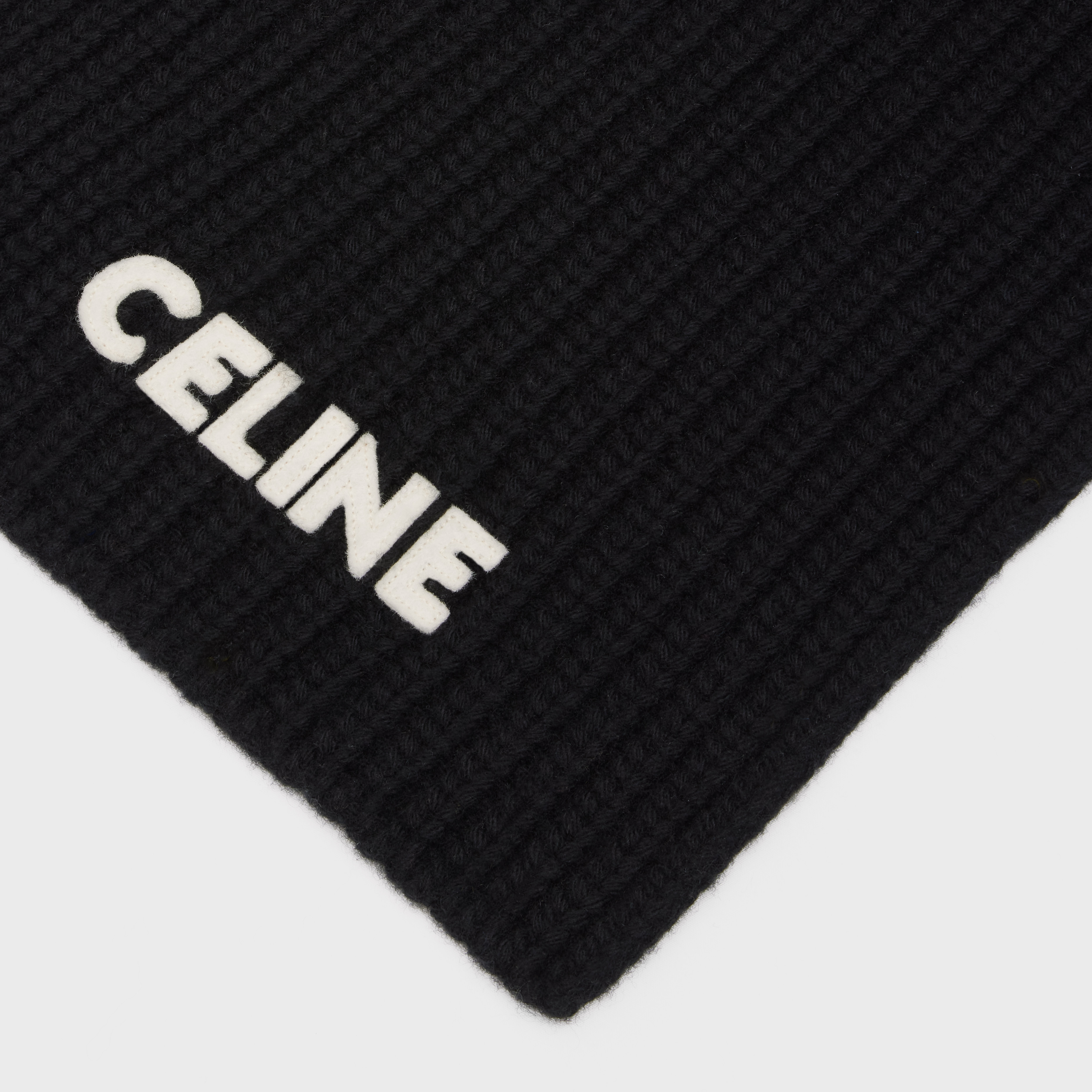CELINE SCARF IN RIBBED WOOL - 2