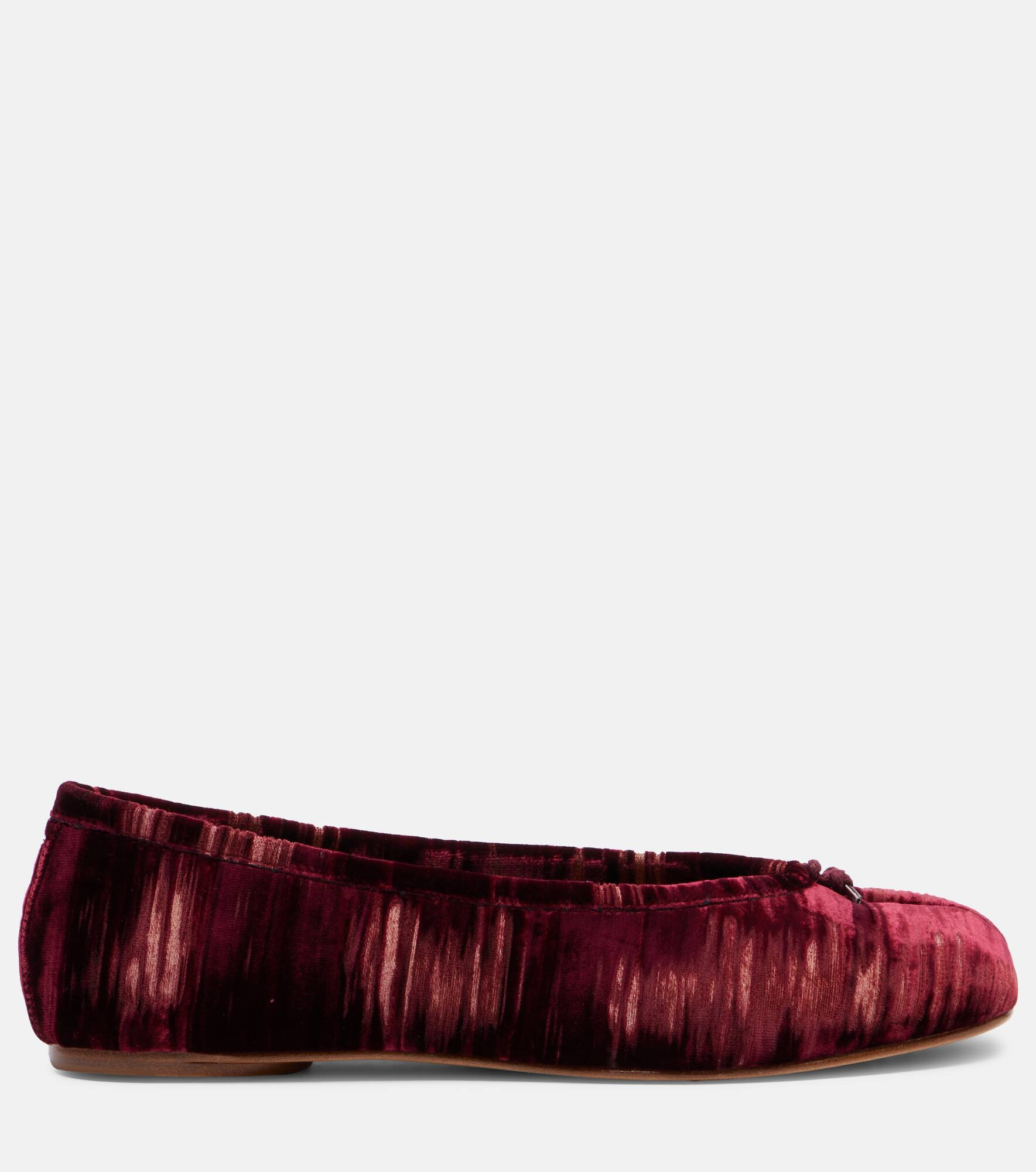 Tabi velvet ballet flats - 4