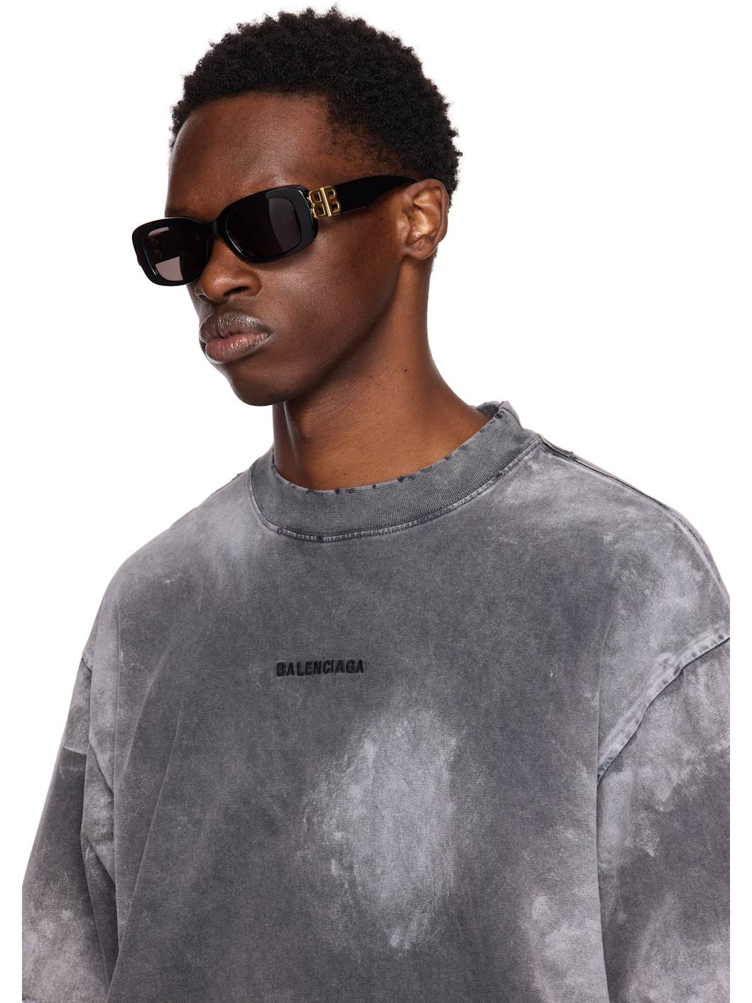 Black Rectangular Sunglasses - 4