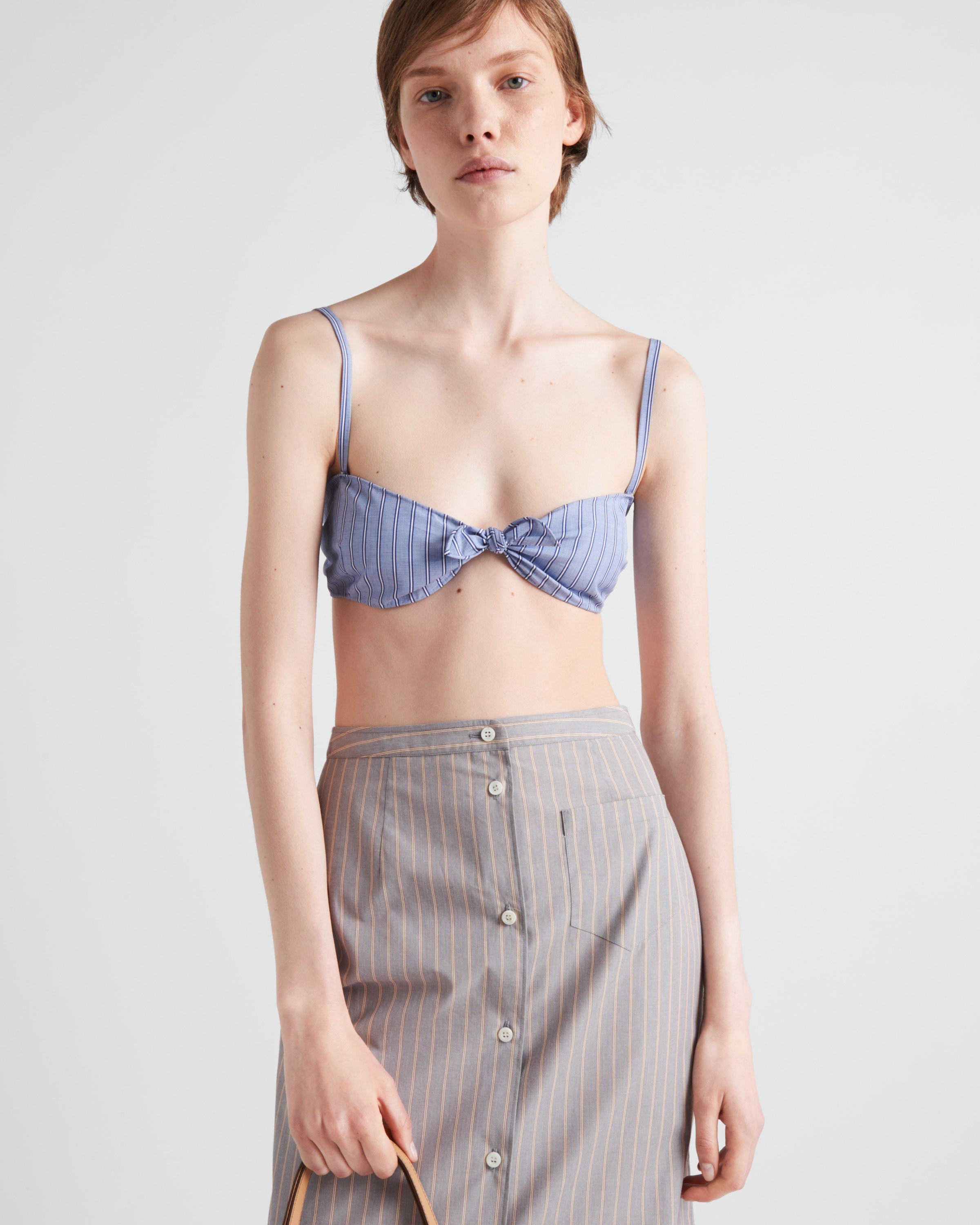 Striped chambray top - 4