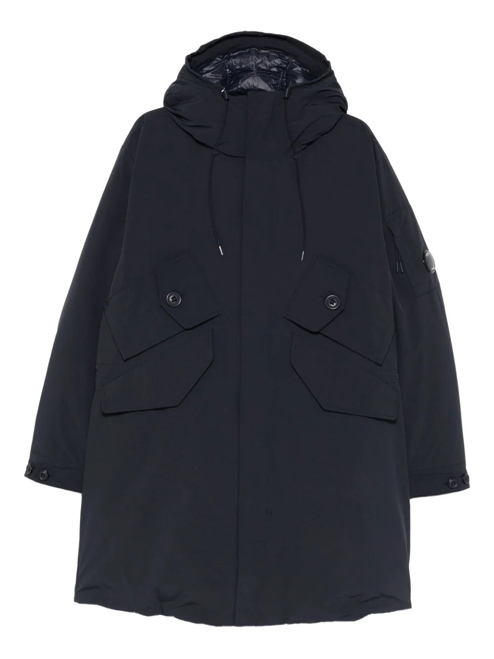 hooded pocket coat - 1