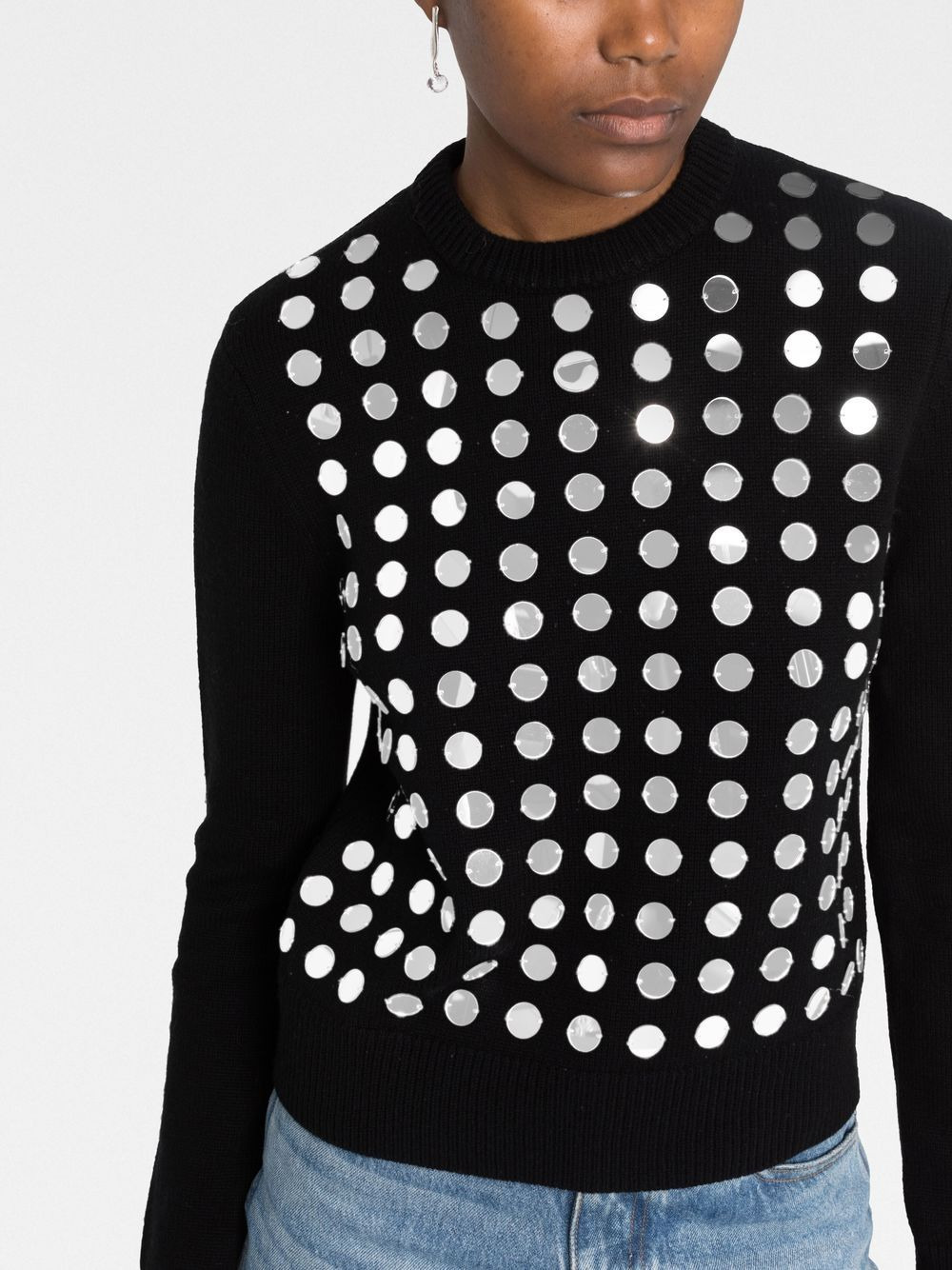 mirror-sequin jumper - 5