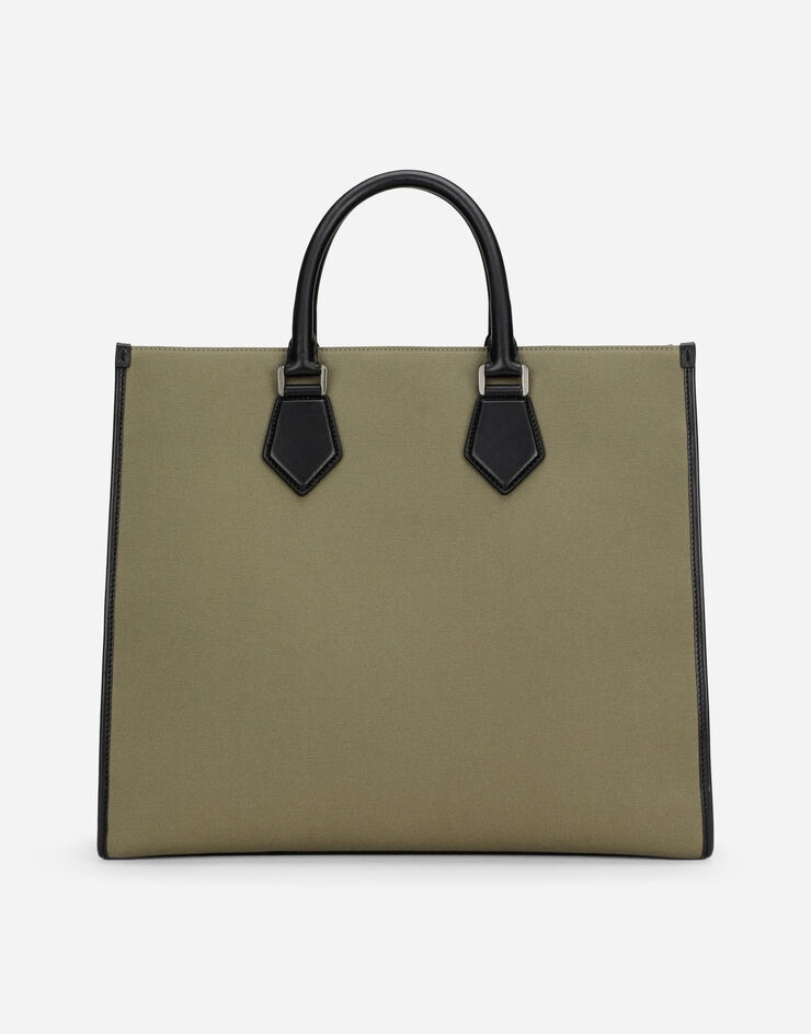 Large canvas shopper with logo - 4