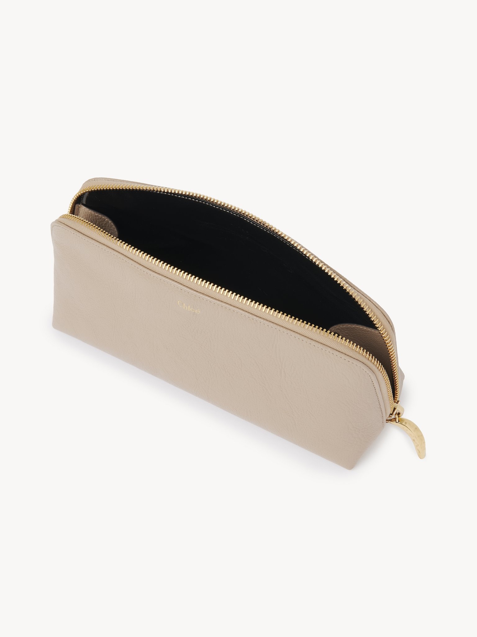 BANANA COSMETIC POUCH IN GRAINED LEATHER - 3