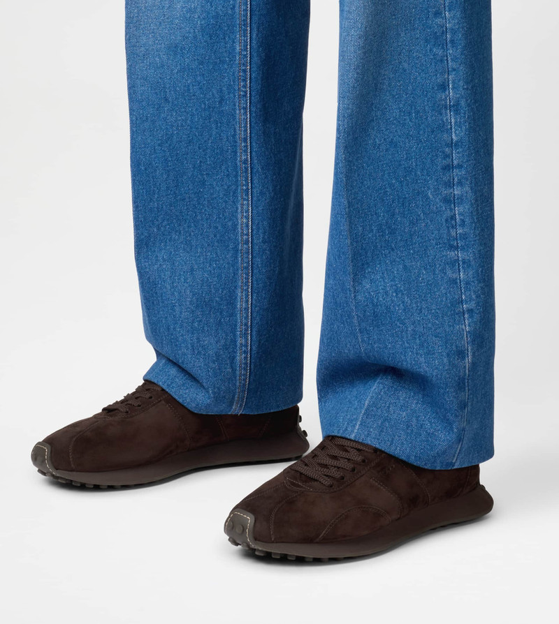T VINTAGE SNEAKERS IN PASHMY SUEDE - BROWN 7