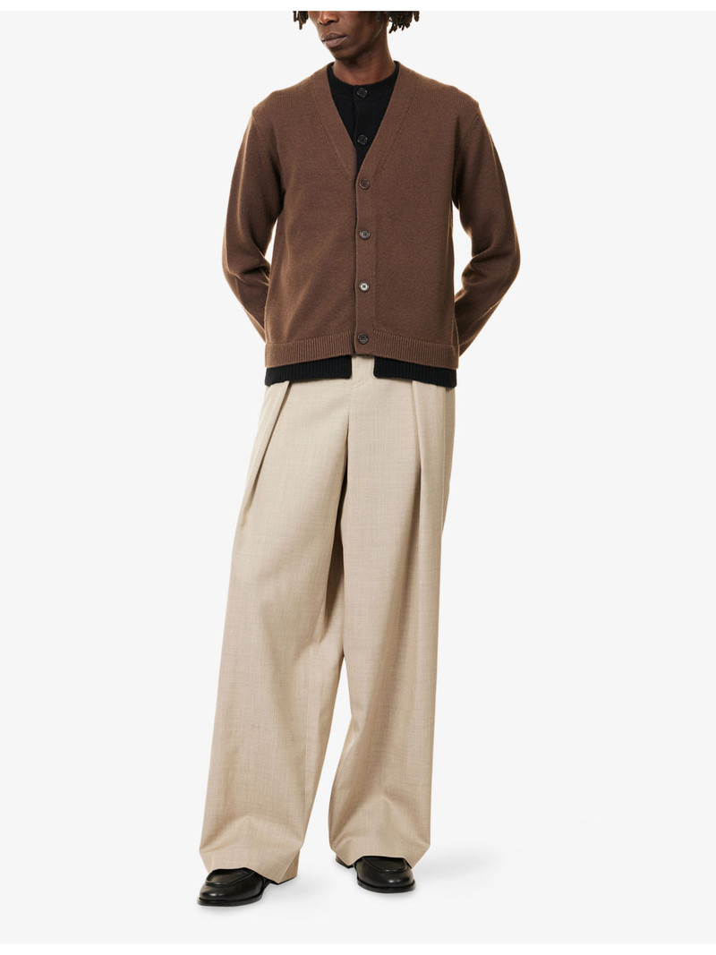 JW Anderson Pleated Tailored Wide-Leg Wool Trousers outlook