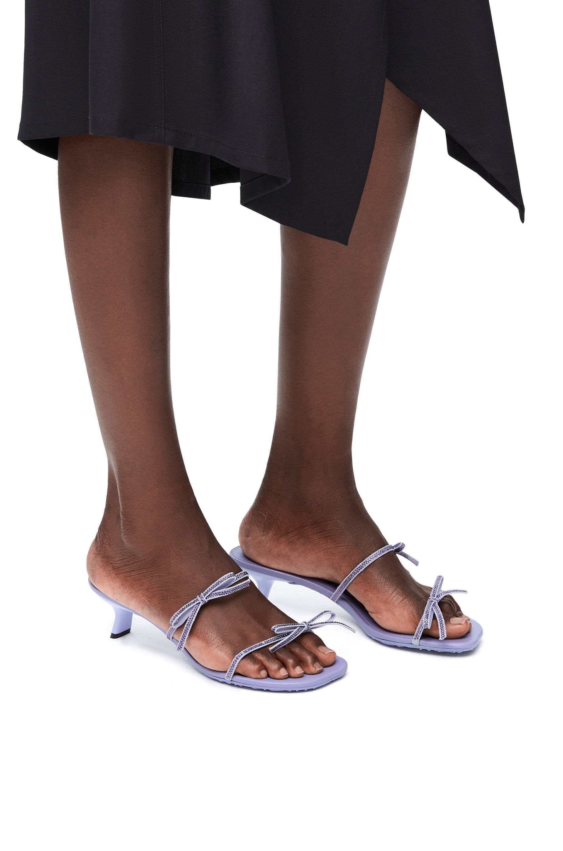 Petal sandal in suede and rhinestones - 2