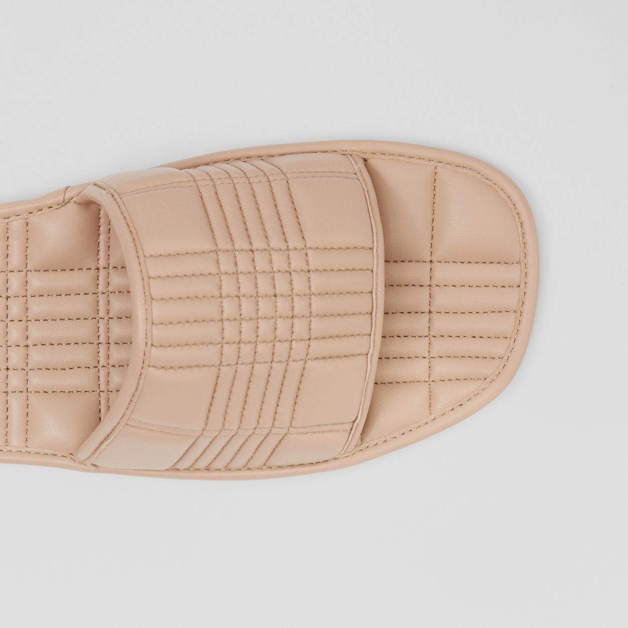 Quilted Leather Slides - 2