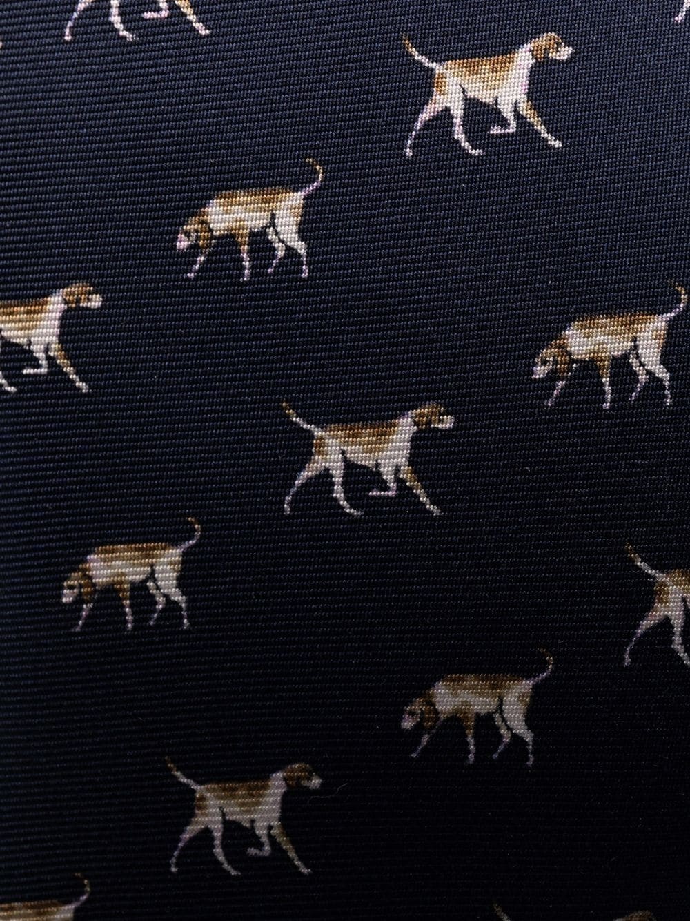 dog print silk tie - 2