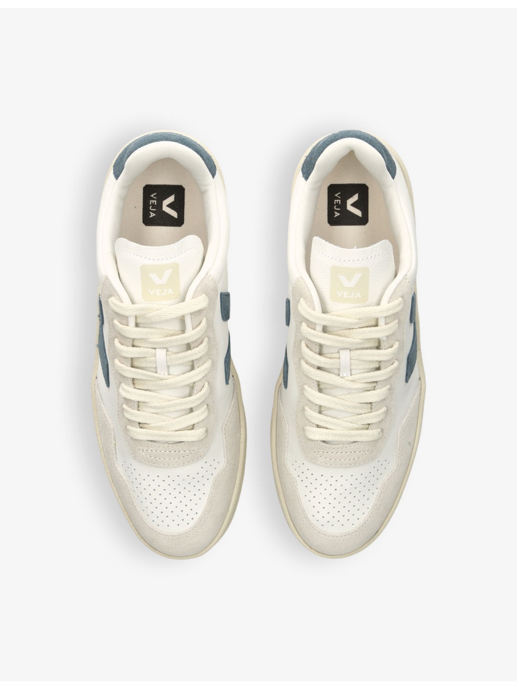 Men's V90 logo-embroidered low-top leather trainers - 2