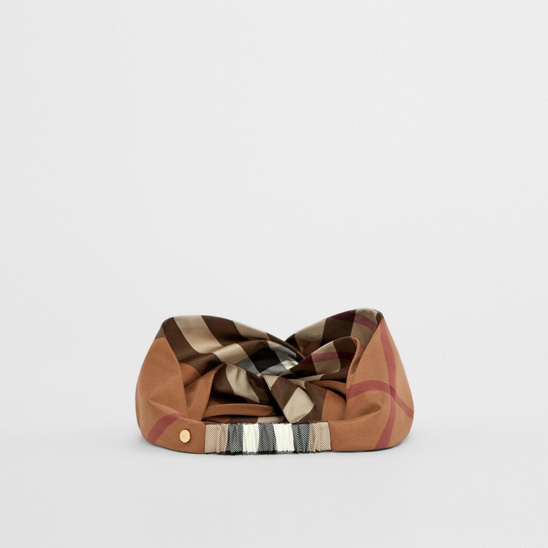 Check Silk Headband 5