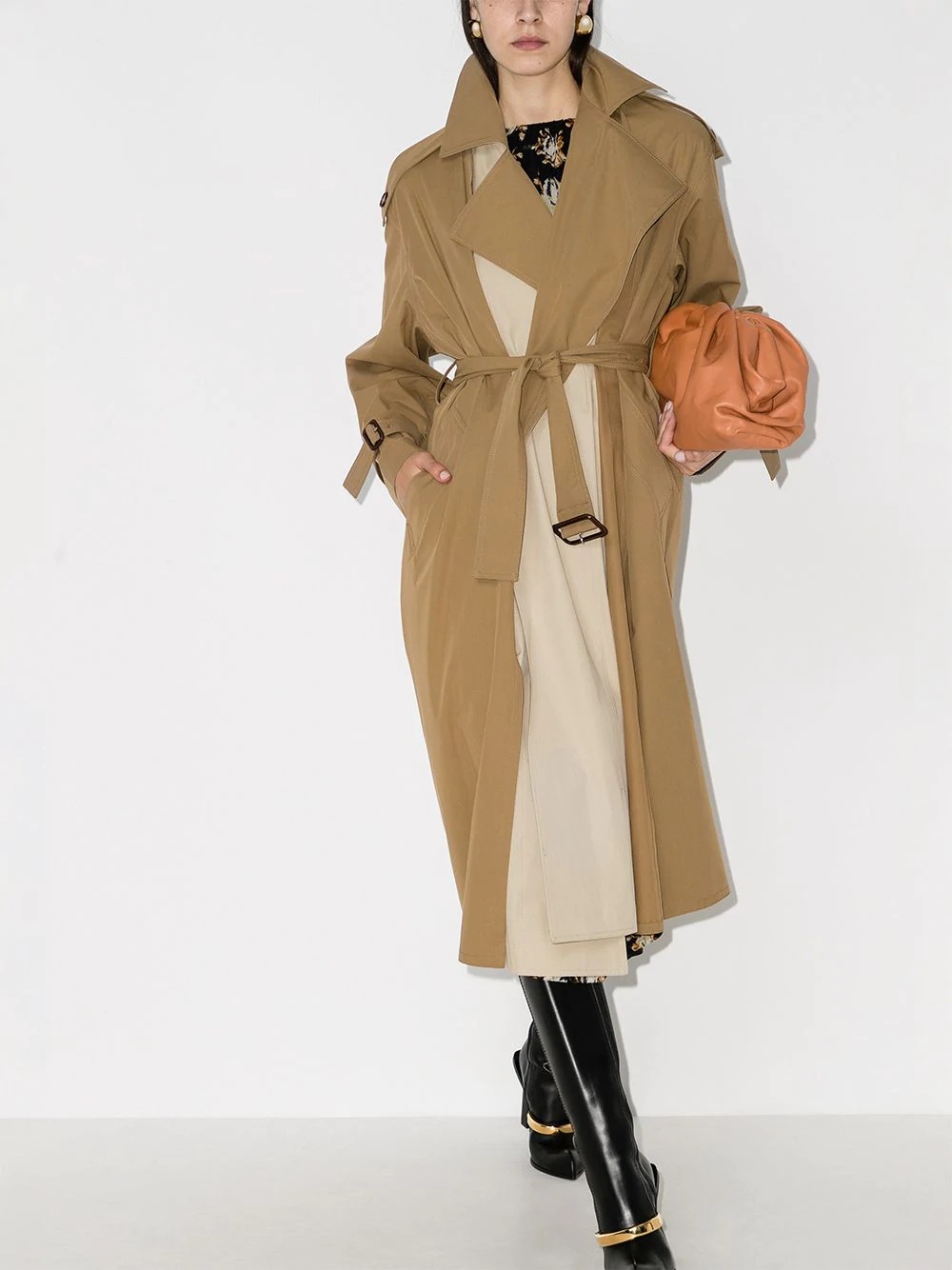 panelled trench coat - 2