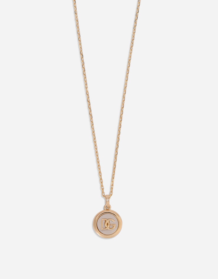 Necklace with mother-of-pearl DG logo pendant - 2