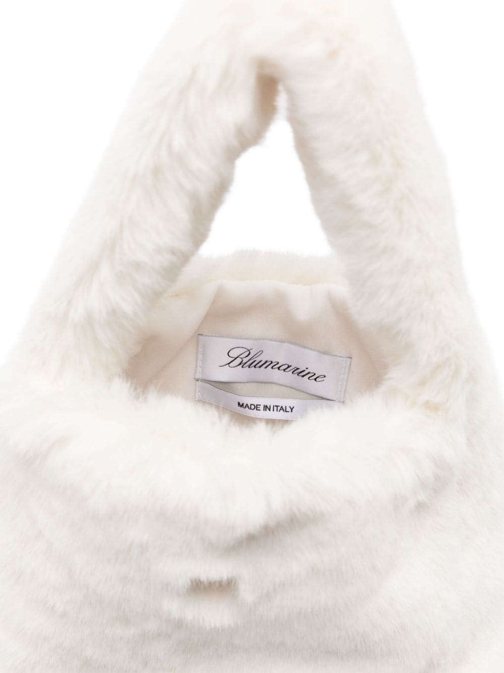 logo lettering faux-fur tote bag - 5