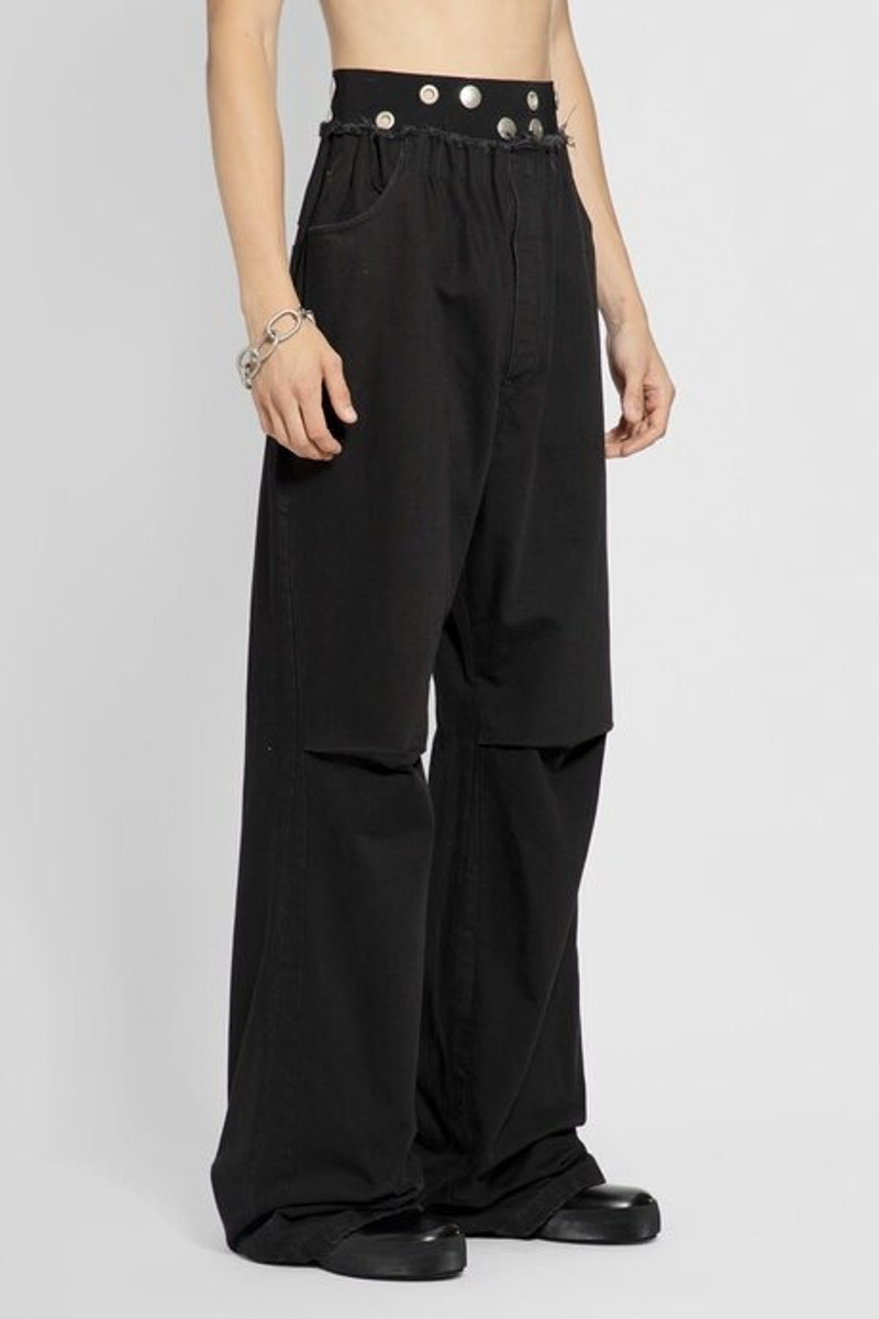 Raf Simons Raf simons men's black eyelets and studs jeans outlook