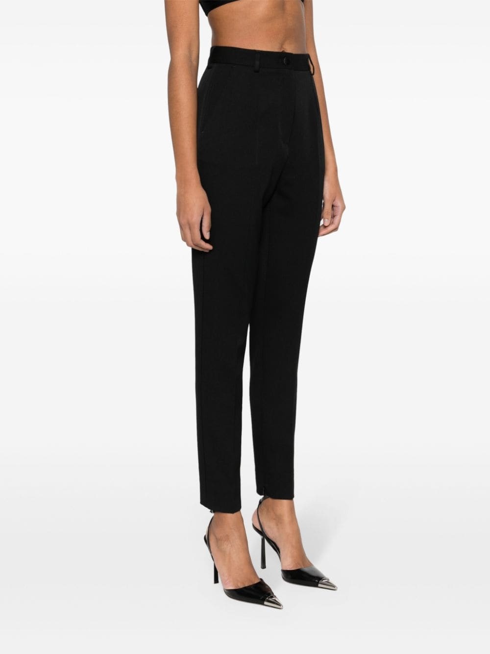 high-waist slim-fit trousers - 3