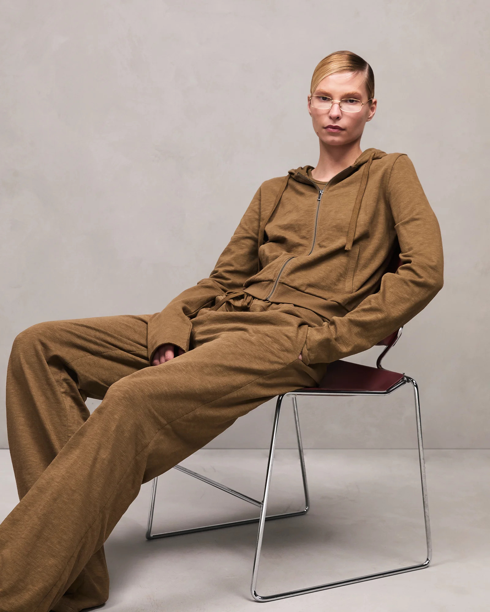 LIGHTWEIGHT CROPPED ZIP-UP DUNE - 3