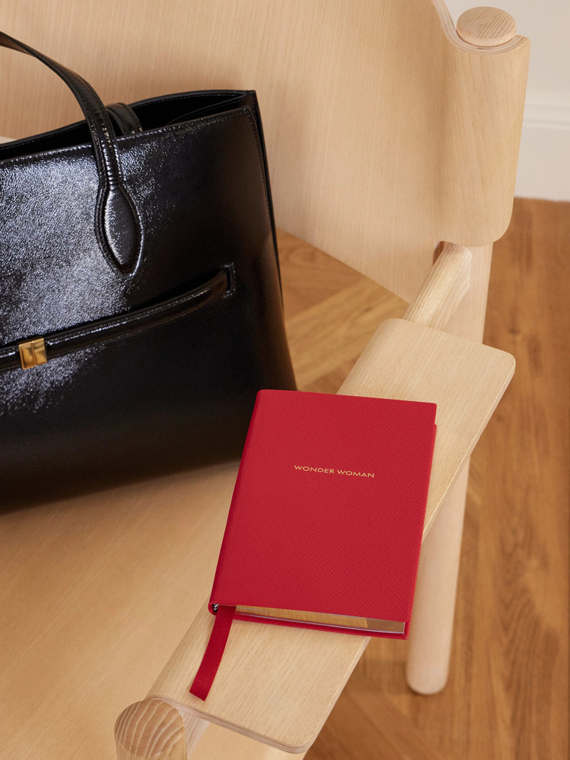 Smythson Chelsea Wonder Woman Textured-leather Notebook outlook