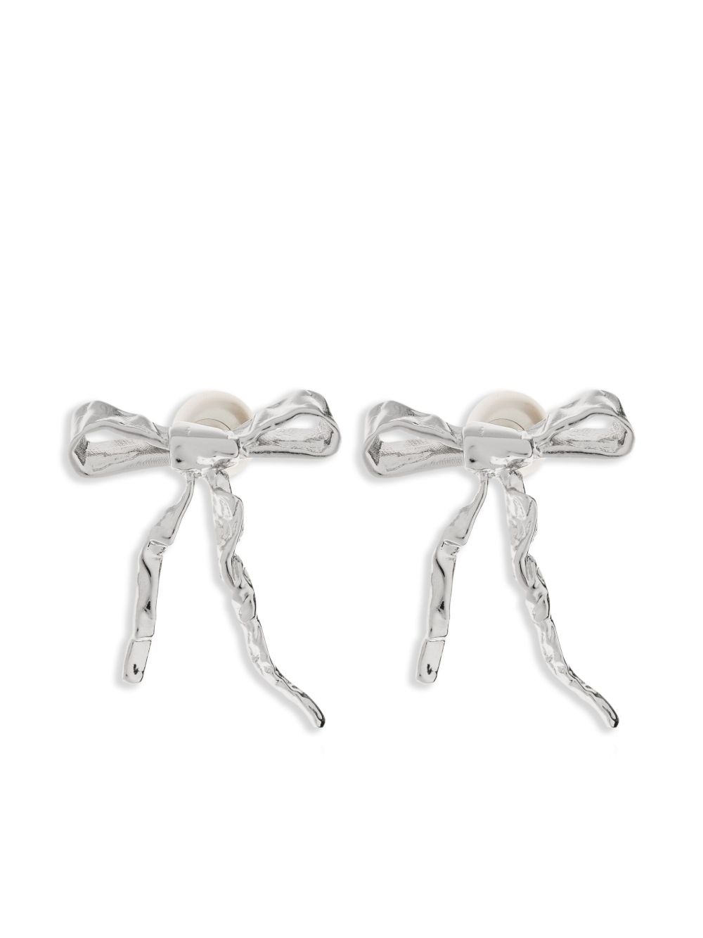 bow-motif earrings - 3