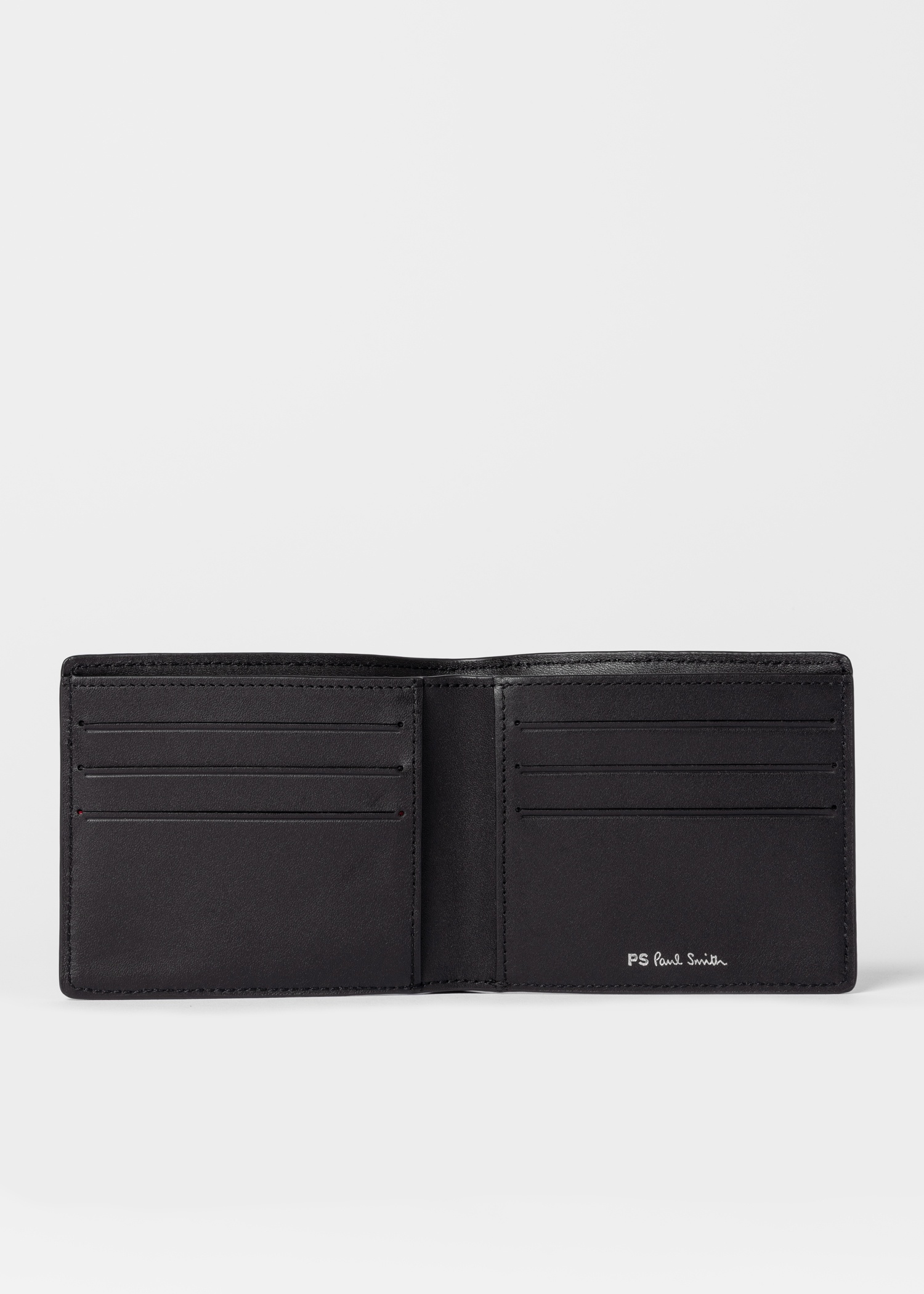 Black Leather Zebra Logo Billfold Wallet - 3