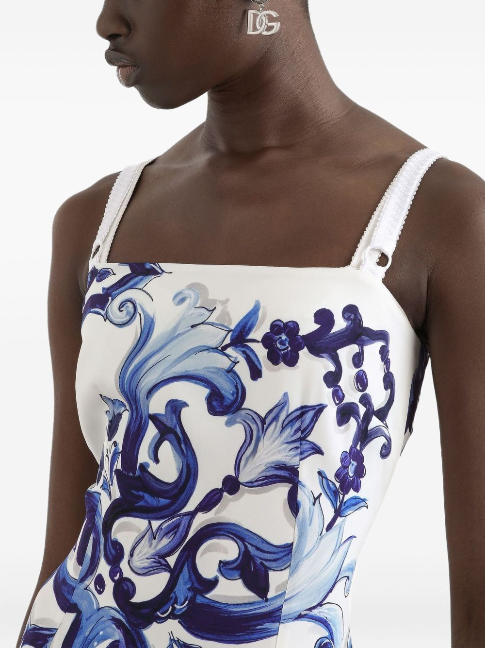 Majolica-print midi dress - 4