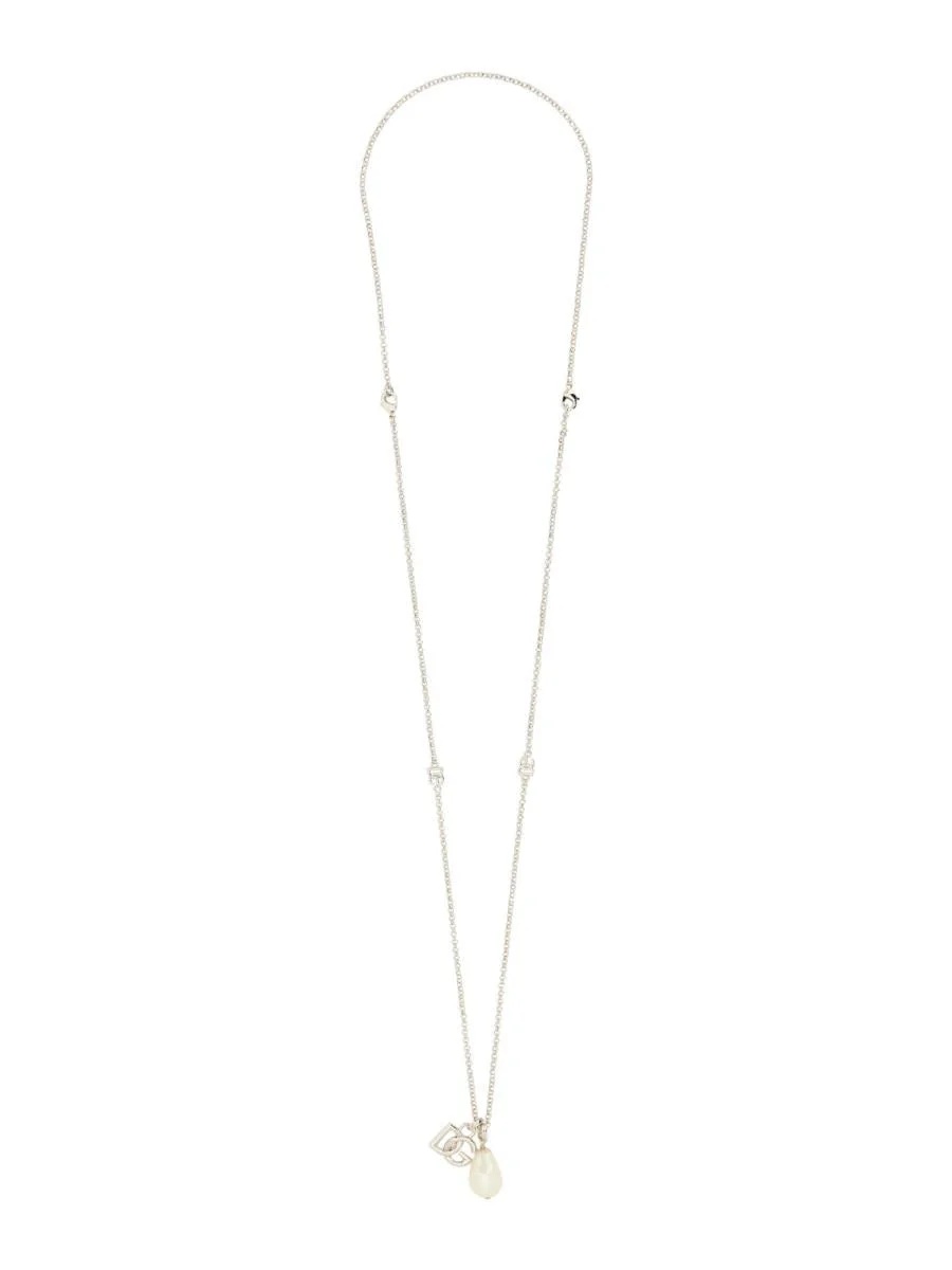 DOLCE & GABBANA DG LOGO DROP NECKLACE - 1