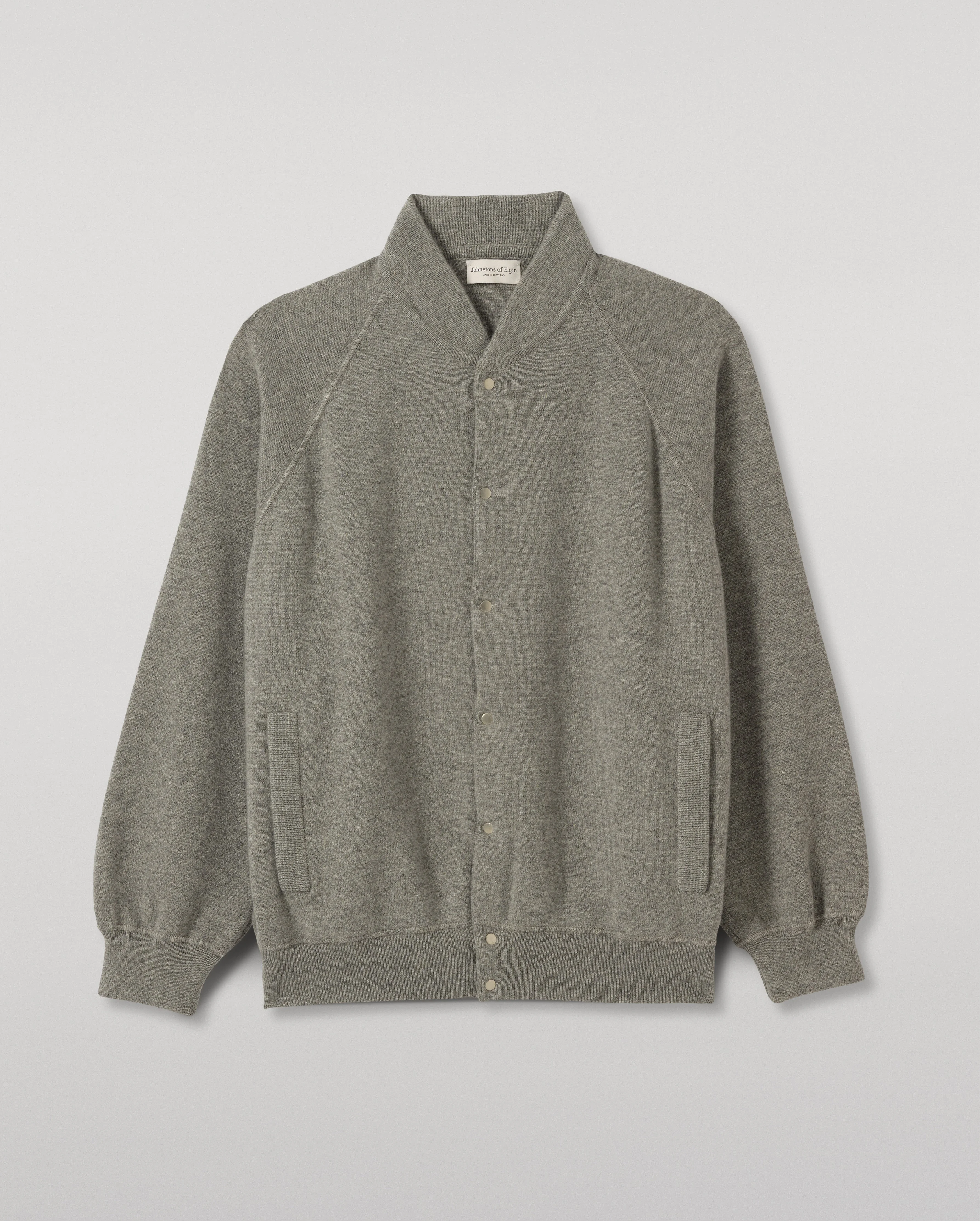 Keppie Grey Cashmere Bomber Jacket - 1