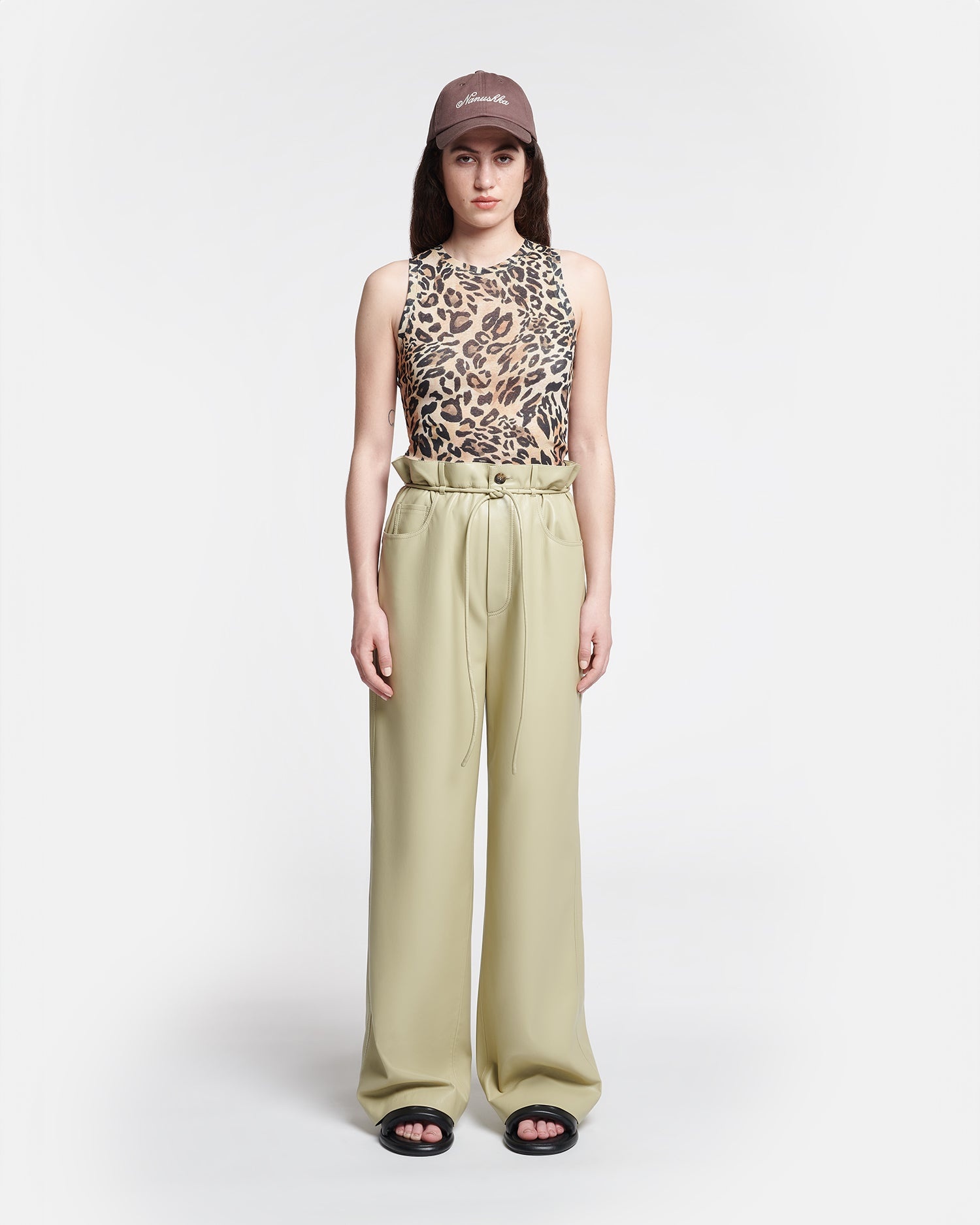 Belted Slip Satin Pants - 2