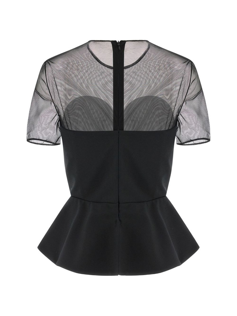 NENSI DOJAKA sheer-neckline blouse outlook