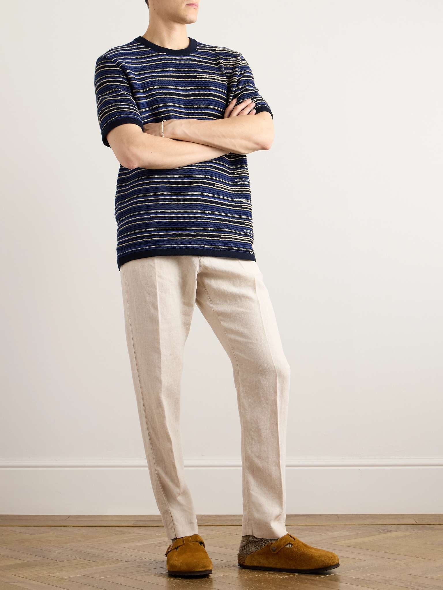 Billie 1454 Tapered Linen Trousers - 2