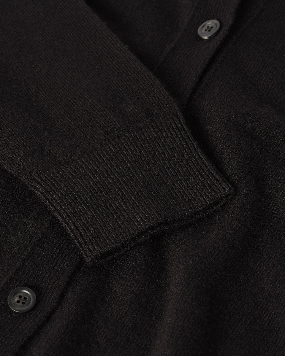 Classic Cashmere Black Cardigan - 6