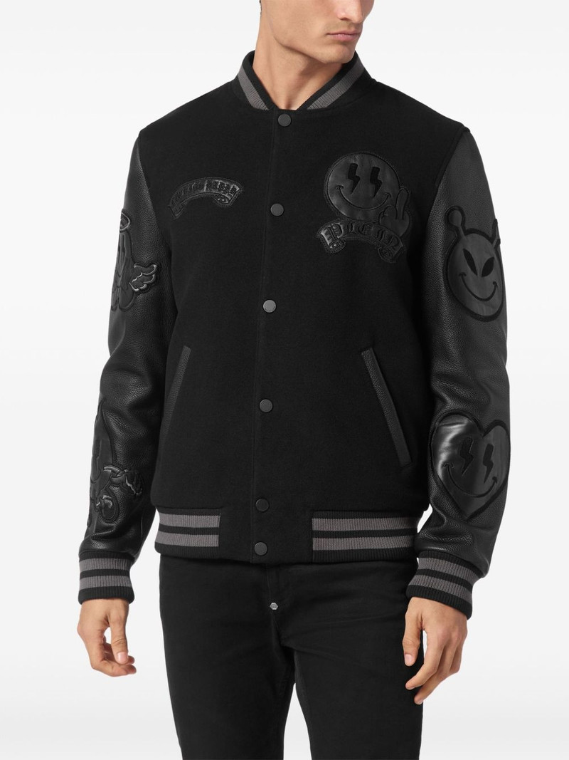 PHILIPP PLEIN College varsity jacket outlook
