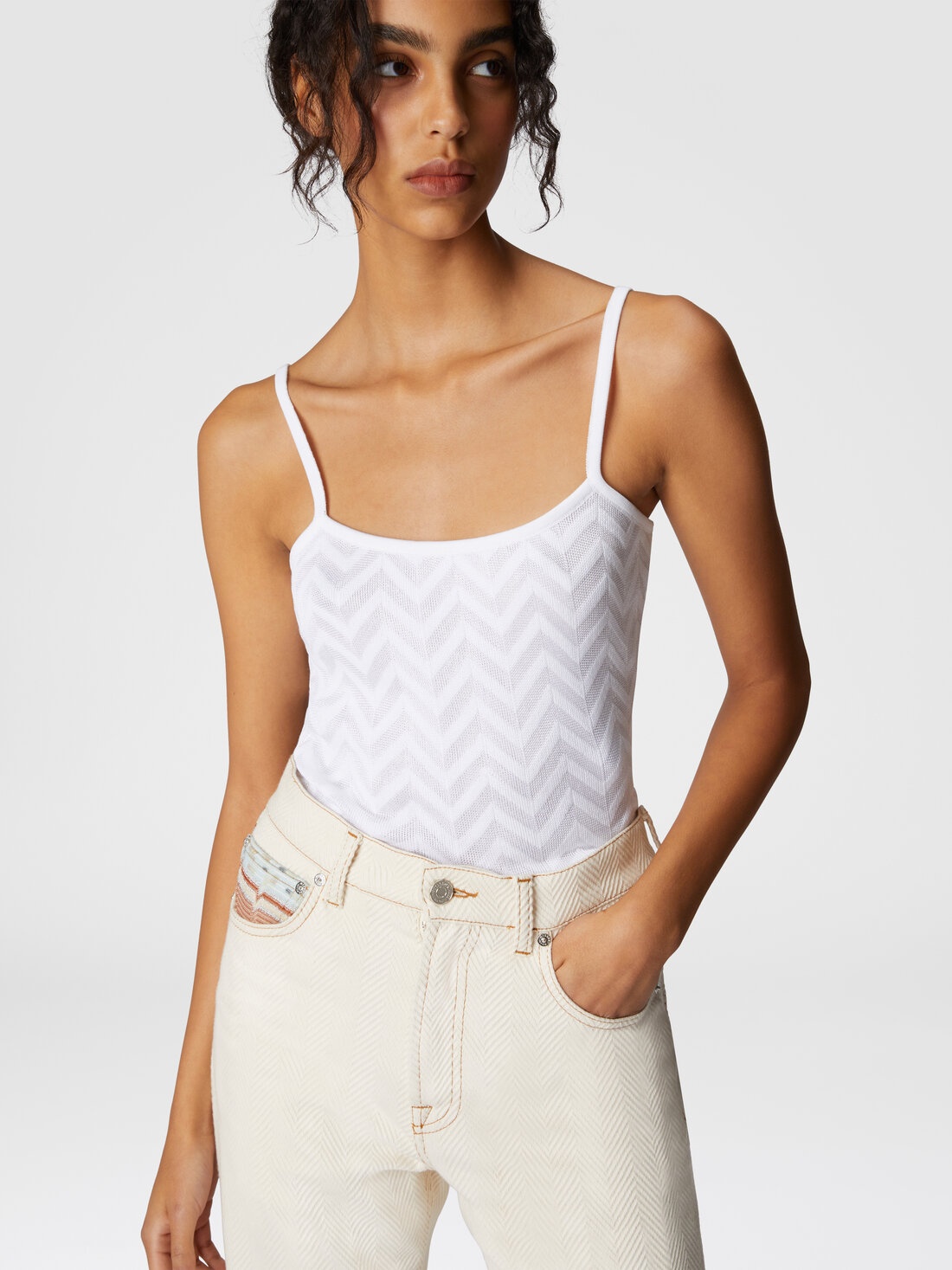 Tonal chevron tank top - 4