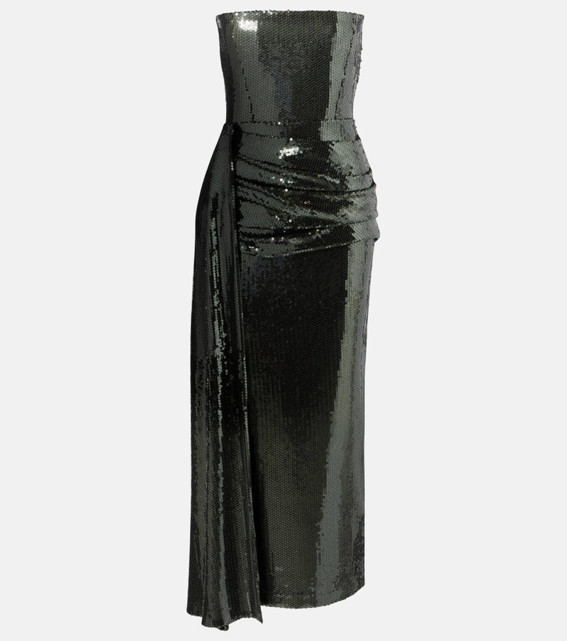 Draped sequined corset dress 1