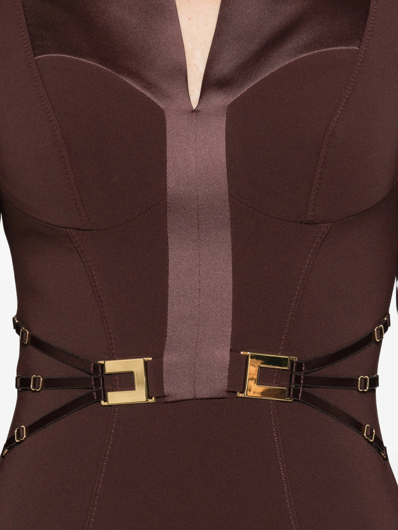 Elisabetta Franchi Buckle Detail Mini Dress 5