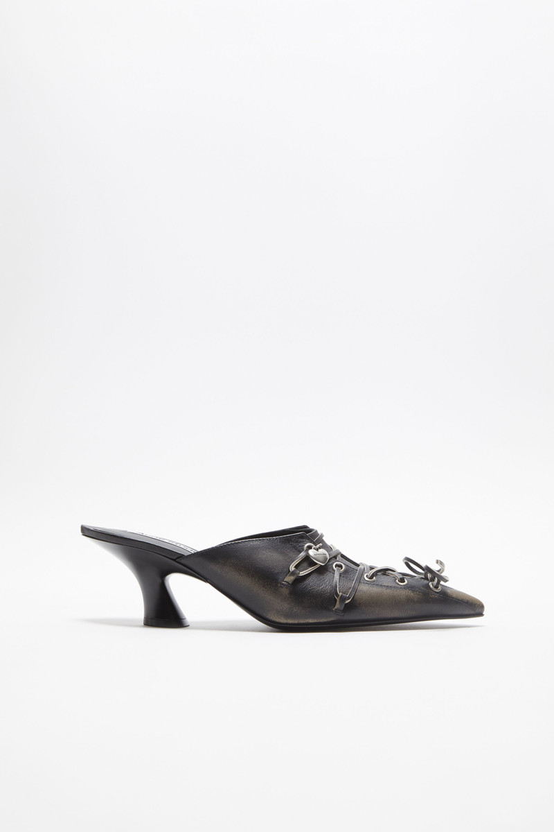 Lace-up heel mule - Black 1