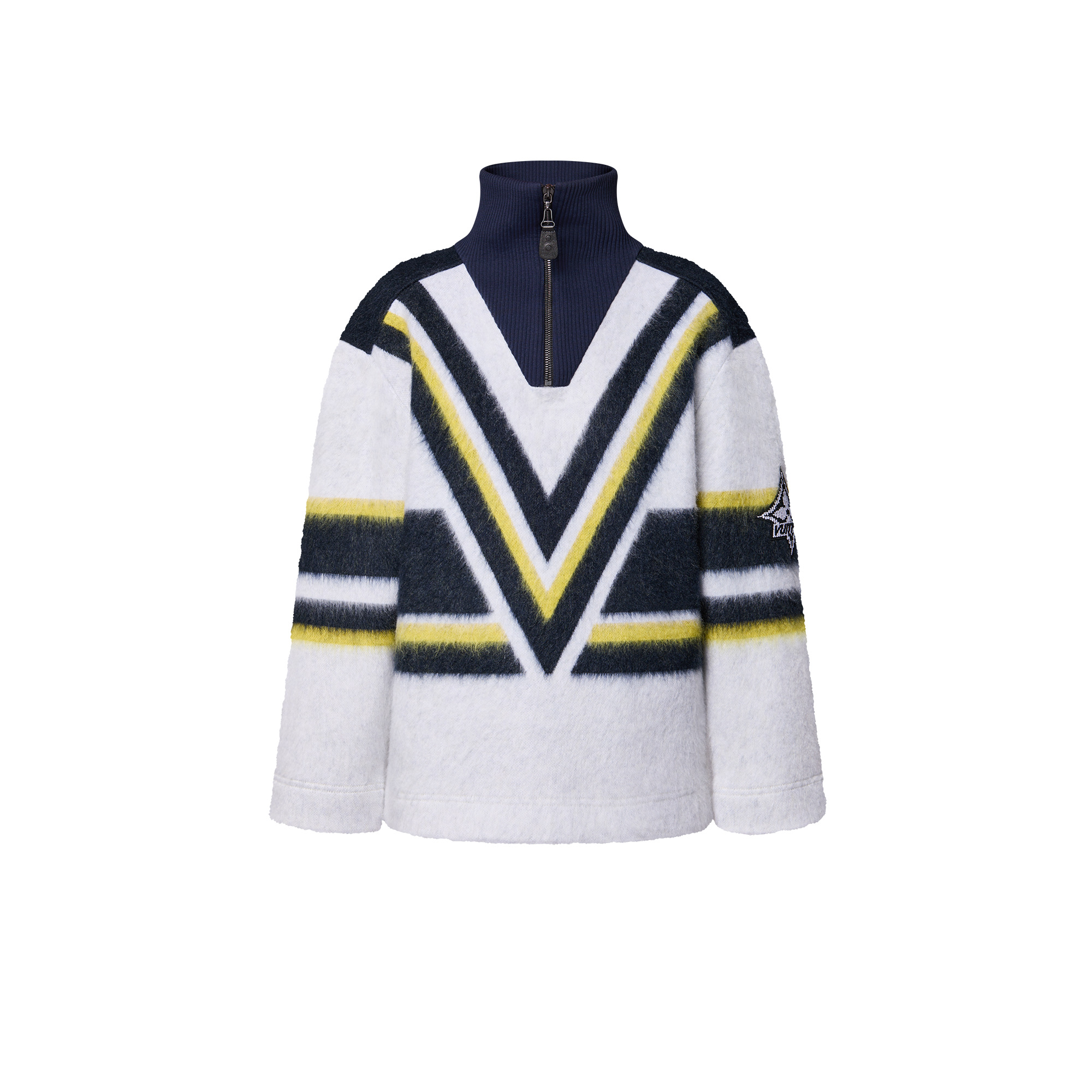 Mohair Hockey Stripes Pullover - 1