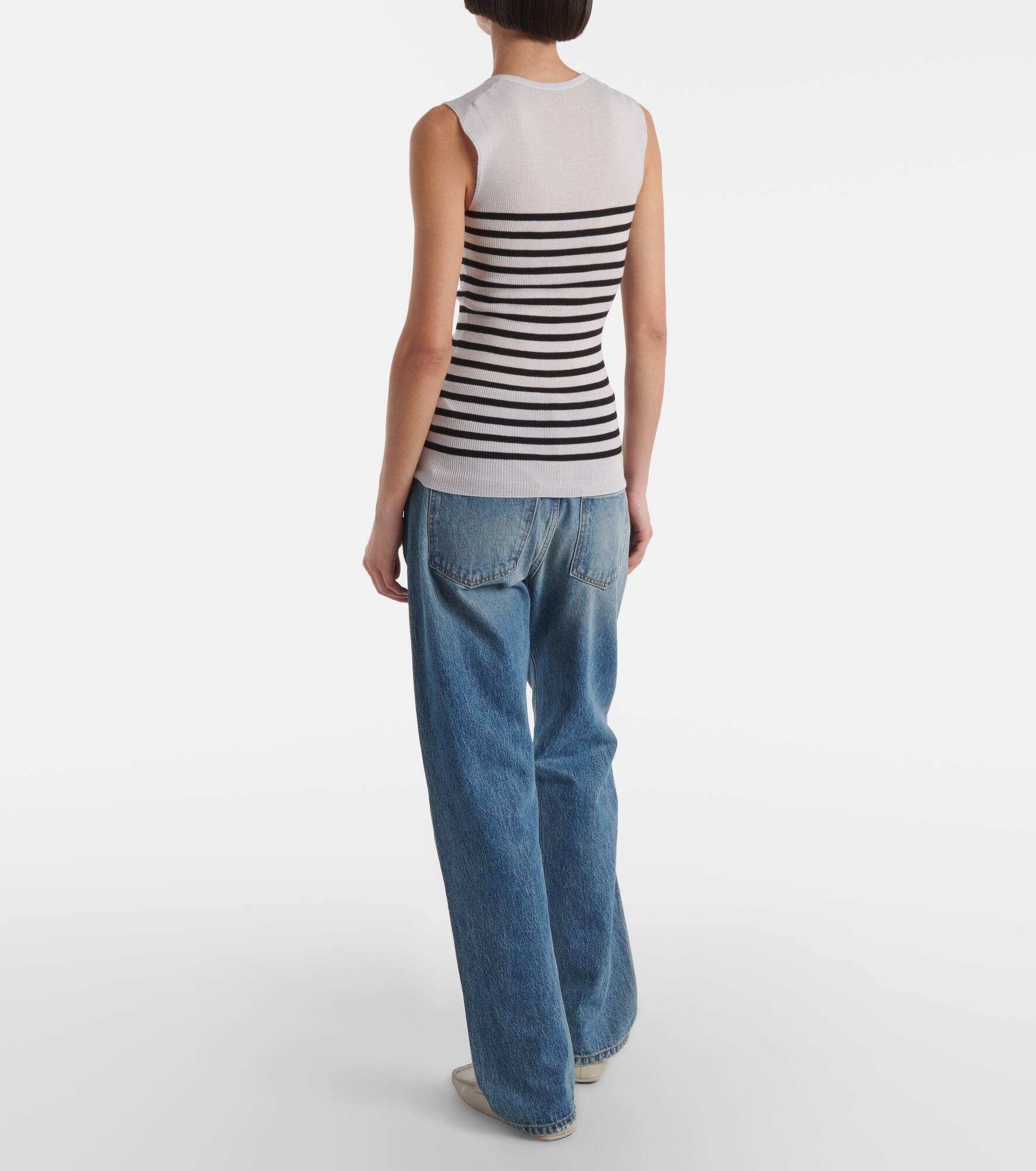 Renato striped wool-blend top - 3
