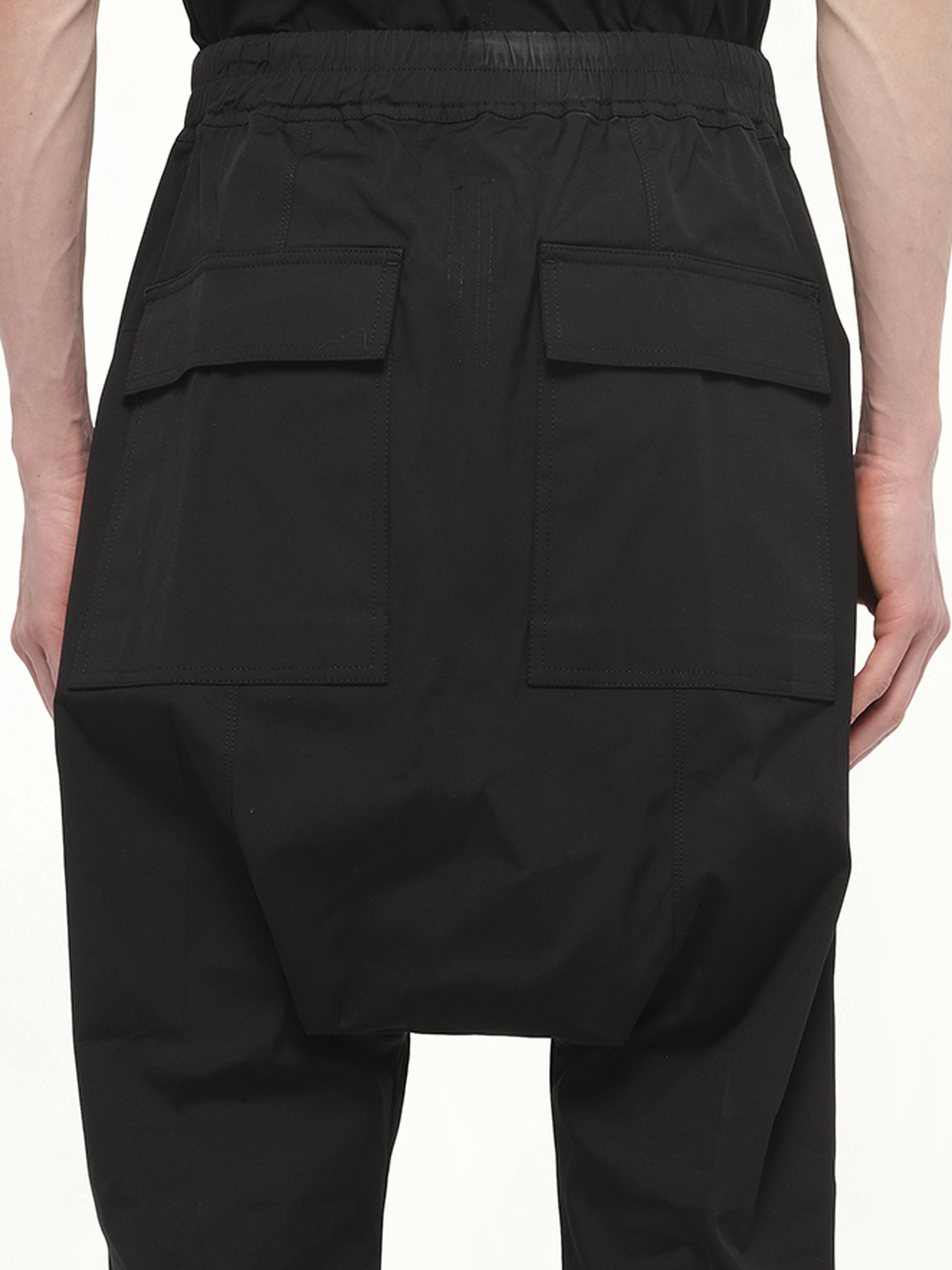 Drawstring Cropped Pants in Black - 3