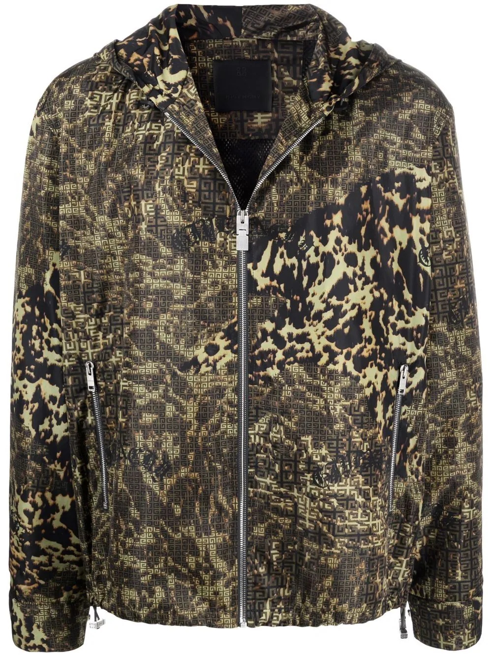 leopard-print hooded jacket - 1