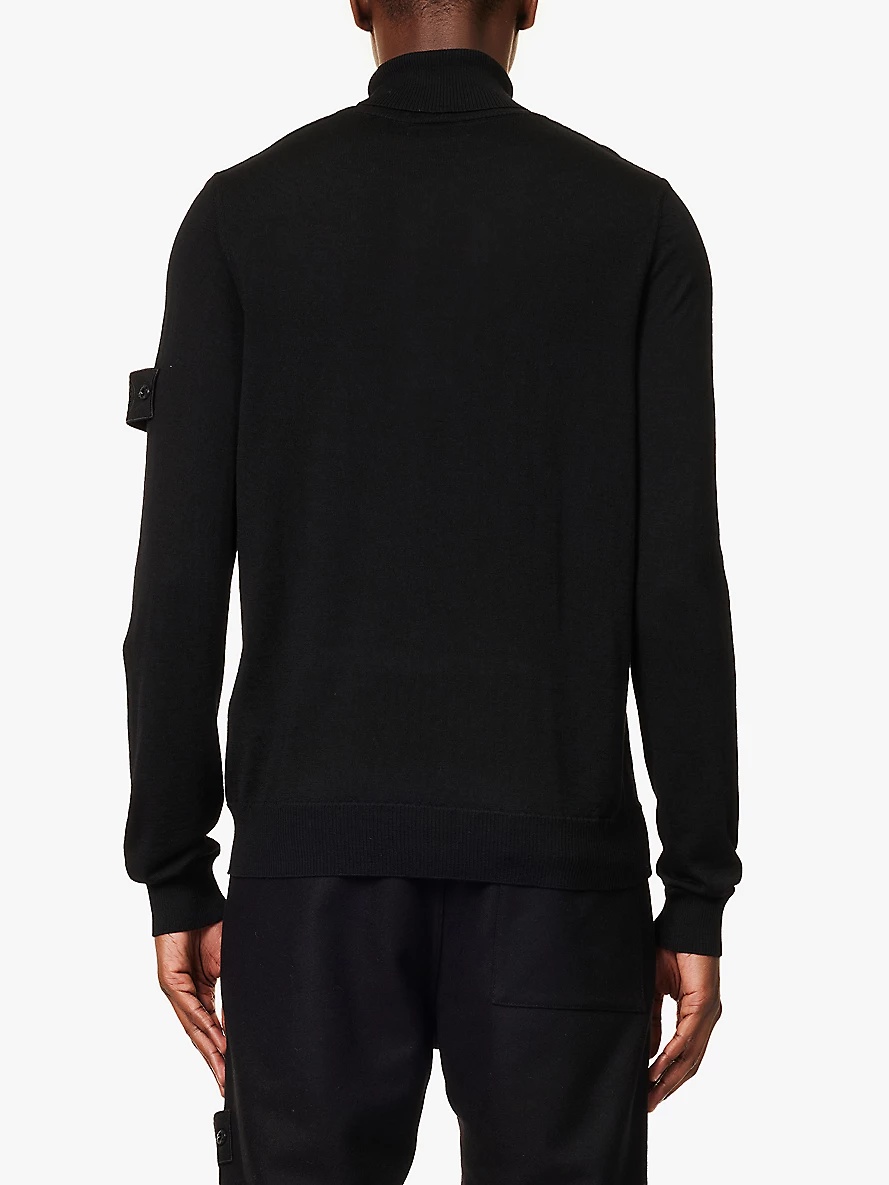 Ghost turtleneck regular-fit wool jumper - 4