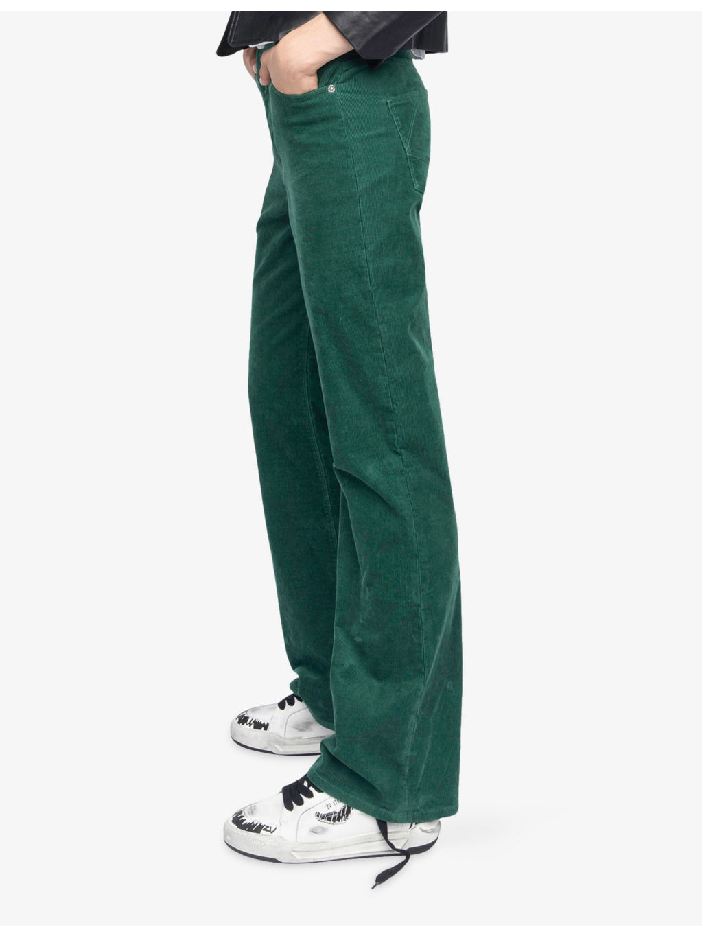 Evy Wide-Leg Mid-Rise Stretch-Cotton Corduroy Trousers - 3