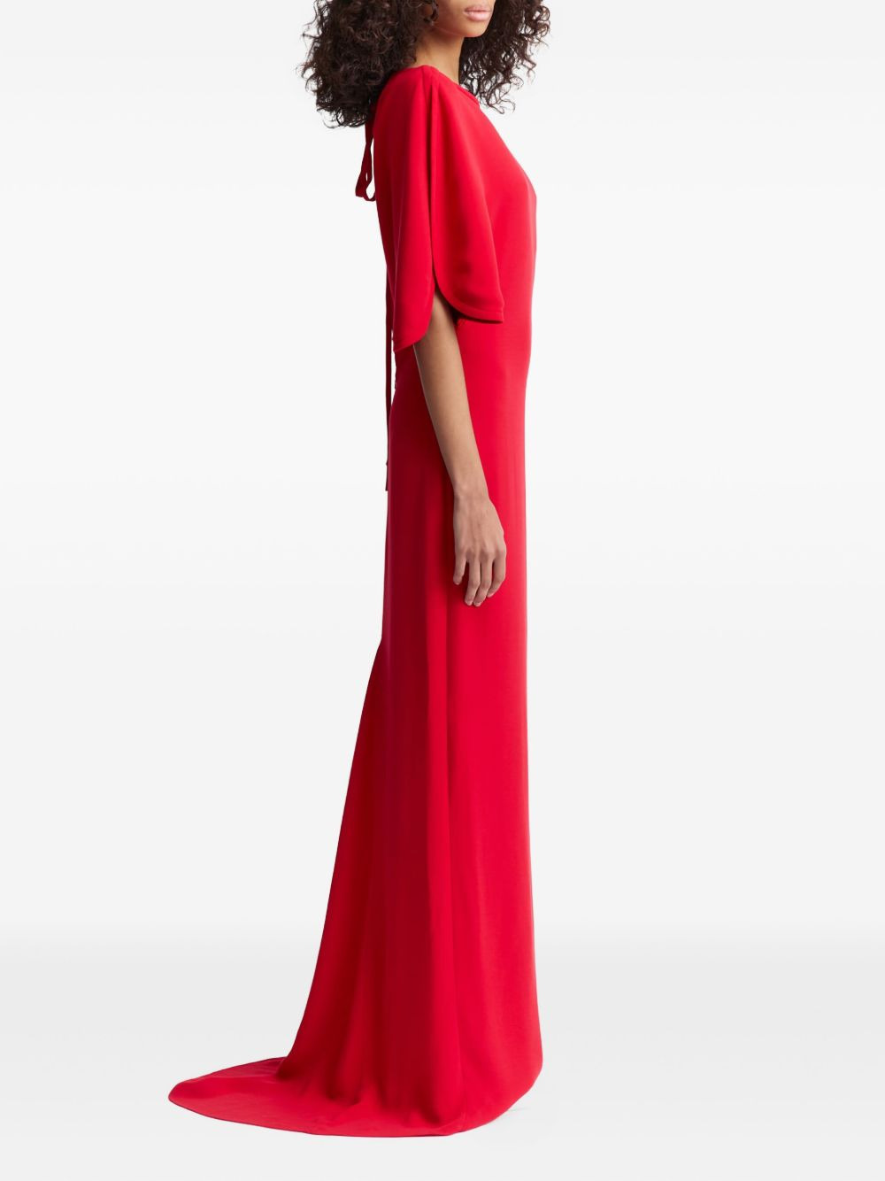 Dona cape-sleeve maxi dress - 4