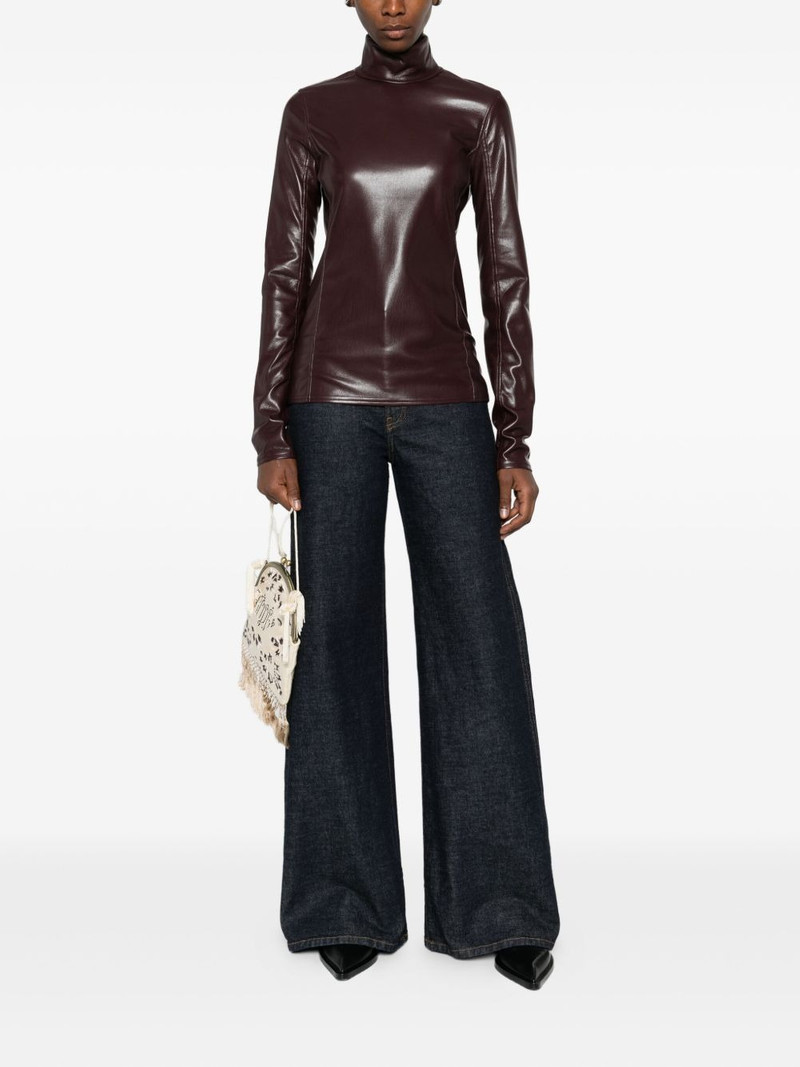 rabanne funnel-neck long-sleeve top outlook