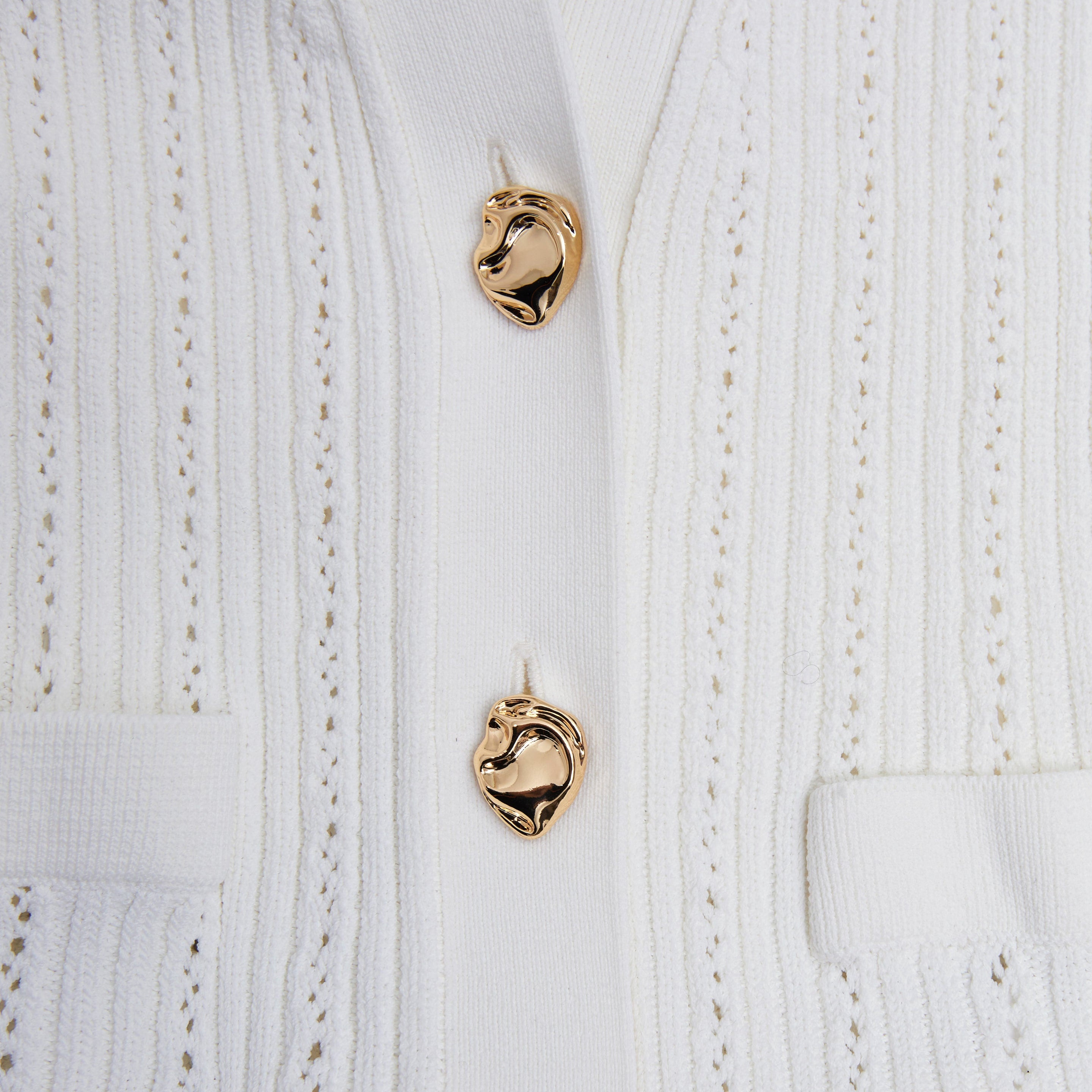White Peplum Knit Top - 5