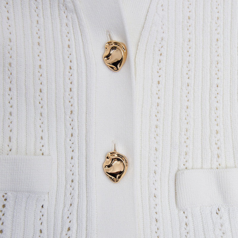 White Peplum Knit Top 5