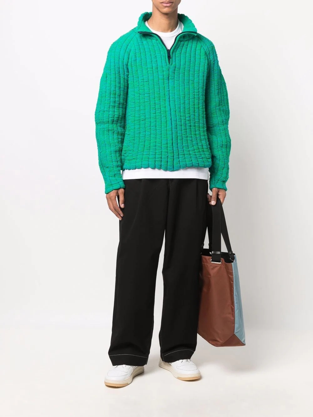 half-zip knitted jumper - 2