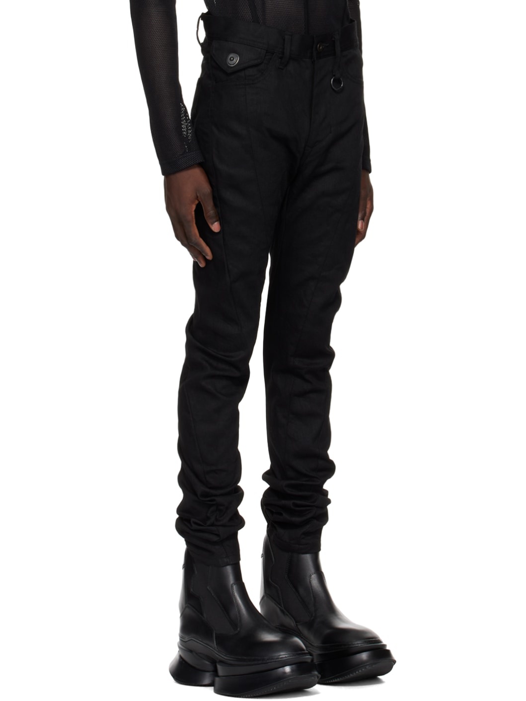 Black Arched Skinny Jeans - 2