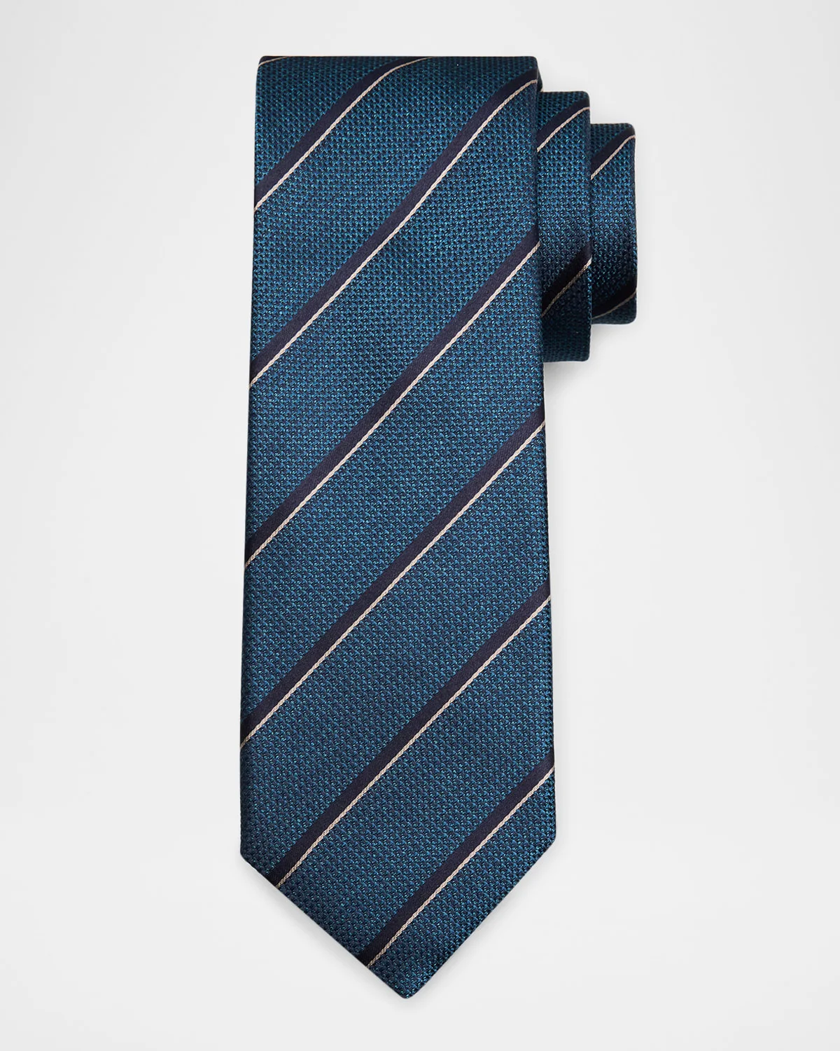 Men's Textured Multi-Stripe Silk Jacquard Tie - 1